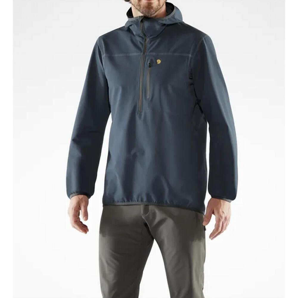 NEW FJALLRAVEN bergtagen stretch half zip jacket in mountain blue